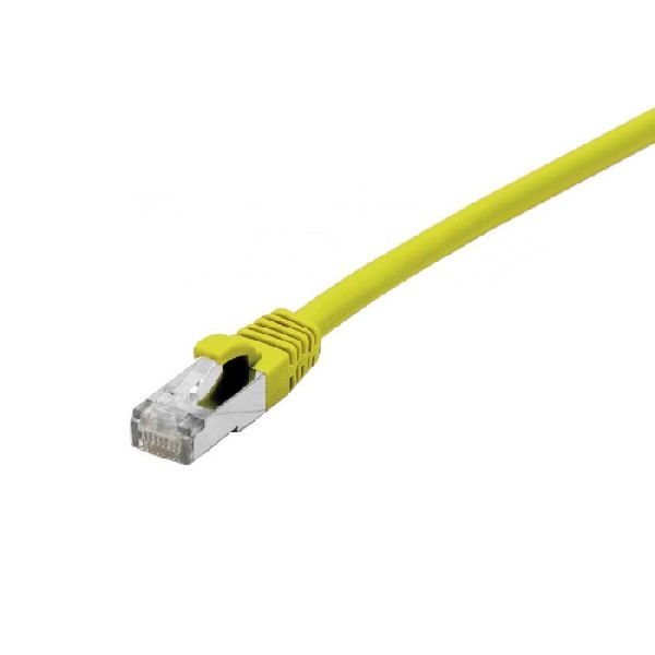 Exertis Connect 850818 Patchkabel Cat. 6, F/UTP, halogenfrei, mit Rastnasenschutz, gelb, 1,0 m