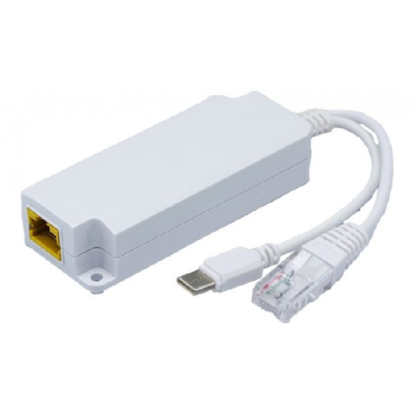Exertis Connect 305045 USB-C PoE Splitter, 5 V Ausgangsspannung, 100/10 Mbit/s, weiß