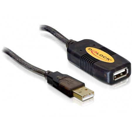 Delock 82308 DeLOCK USB 2.0 Verlängerungskabel, USB St. A / USB Bu. A, aktiv 5,0 m