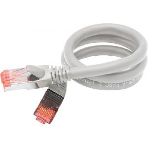 Exertis Connect 859461 Patchkabel Cat. 6A, U/FTP, hochflexibel, grau, 1,0 m