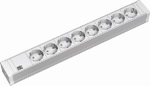 Bachmann 333601 Bachmann 19" PDU PVC Steckdosenleiste, 8-fach Schutzko