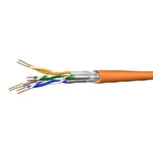 Draka 60015556 Draka Installationskabel UC900 HS23,Cat. 7, S/FTP (PiMF), halogenfrei, orange, 250 m Einwegtrommel
