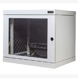 Silence Rack 99SRWV126GG Silence Rack schallgedämmtes Wandgehäuse 19 Zoll, 12 HE, 600 x 600 mm, lichtgrau RAL 7035