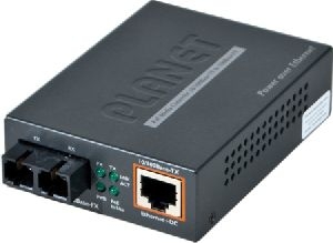 Planet FTP-802 Planet Medienkonverter FTP-802, 1x 100/10 Mbit/s (RJ45) mit PoE 802.3af, 1x 100Base-FX Multimode bis 2 km (SC Duplex)