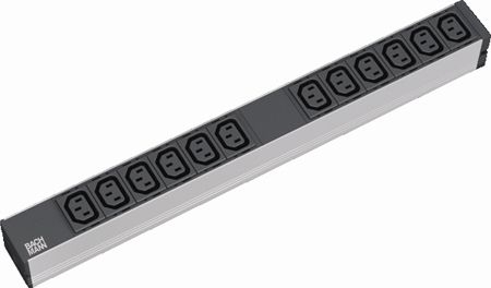 Bachmann 333616 Bachmann 19" PDU Basic, Steckdosenleiste 12 x IEC320 C13 Kaltgerätebuchsen