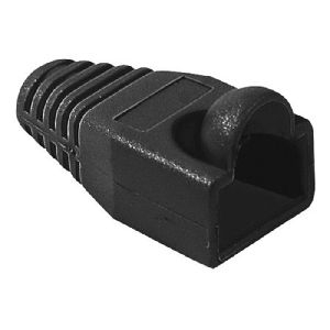 Exertis Connect 253166 Knickschutztülle für Modularstecker RJ45, Rundkabel, bis 5,5 mm, schwarz, VPE 10 Stück