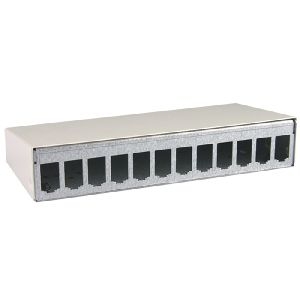 MetzConnect 130861-1202-E Metz Connect E-DATmodul 12er AP-Gehäuse RW, RAL9010, unbestückt