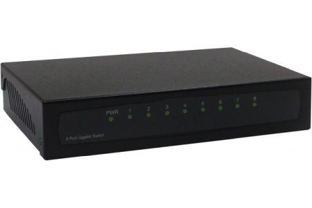 Dexlan 891008 Dexlan Gigabit Switch, 8 Port, Metallgehäuse