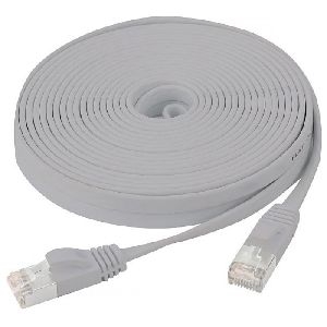 Exertis Connect 845174 Flachband Patchkabel Cat. 6, U/FTP, mit Rastnasenschutz, grau, 5,0 m