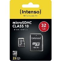 Intenso 3413480 Intenso microSDHC-Karte, Klasse 10, 32 GB, mit Adapter
