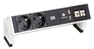 Bachmann 902358 Bachmann DESK 2 , 2 x Schutzkontakt, 2 x Cat6, 1 x USB
