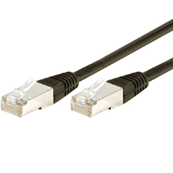 Exertis Connect 857110 Patchkabel Cat. 5e, F/UTP, schwarz, 0,15 m