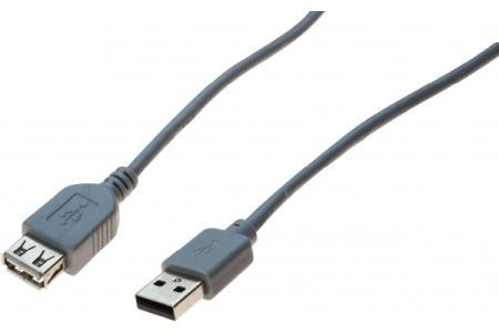Exertis Connect 532508 USB 2.0 Verlängerungskabel, USB St. A/ USB Bu. A, anthrazit, 2,0 m