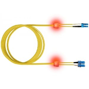 EasyLan LSD02100010 EasyLan LWL Duplex LED-Patchkabel OS2, 9/125 µm, LC/SC, gelb, 1,0 m