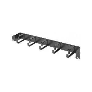 Dexlan 754532 Dexlan 19" Rangierfrontplatte, 1HE, Metall, RAL 9005 schwarz