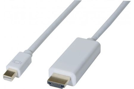 Exertis Connect 128418 Mini DisplayPort 1.1 zu HDMI Adapterkabel, Mini DisplayPort St./ HDMI St. A, 2,0 m
