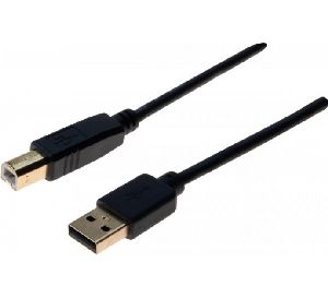 Exertis Connect 532427 USB 2.0 Premium Kabel, vergoldet, USB St. A / USB St. B, 1,0 m