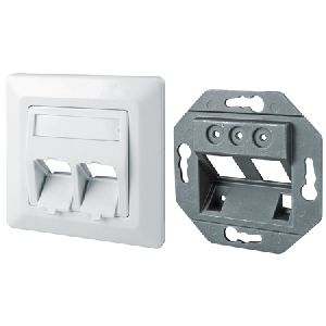 Delock 86202 DeLOCK Tragring für Keystone-Module, 2-fach, Unterputz, reinweiß RAL 9010