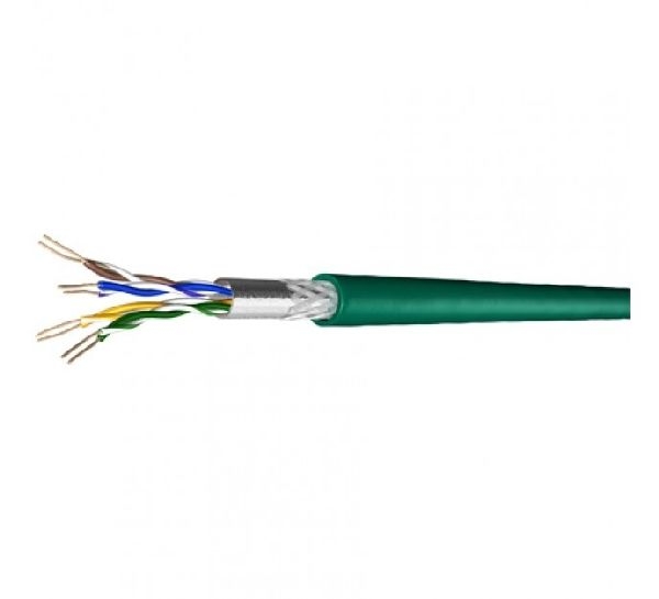 Draka 60015932 Draka Patchkabel UC300 HS26, Cat 5e, SF/UTP (bisherige Bezeichnung S/FTP), grün, 1000 m Einwegtrommel