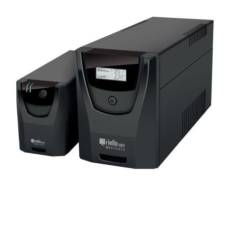 Riello NPW 1000 Riello NPW 1000 Net Power USV-Anlage, 1000 VA / 600 Watt, mit 4 IEC kaltgeräte-Steckdosen, LED-Anzeige und USB-Schnittstelle