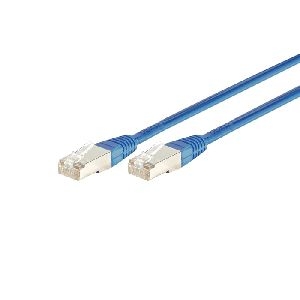 Dexlan 858318 Dexlan Patchkabel Cat. 6A, S/FTP (PiMF), blau, 2,0 m