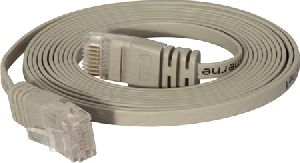 S-Conn 75711-SL0.25 High Quality Flachband Patchkabel Cat. 6, U/UTP, grau, 0,25 m