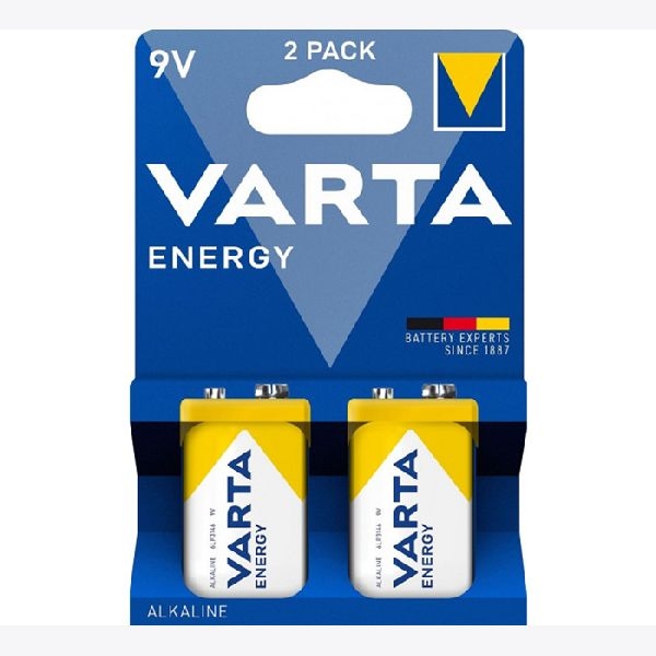 Varta 4122229412 VARTA Batterie Alkaline, E-Block, 6LR61, 9 V, Blister (2-er Pack)