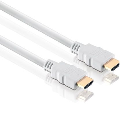 Purelink 399037015W High Speed HDMI Kabel mit Ethernet, vergoldet, HDMI St. A / HDMI St. A, weiß, 1,5 m