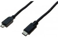 Exertis Connect 532481 USB 2.0 Kabel St. C/ St. Micro B, schwarz, 1,0