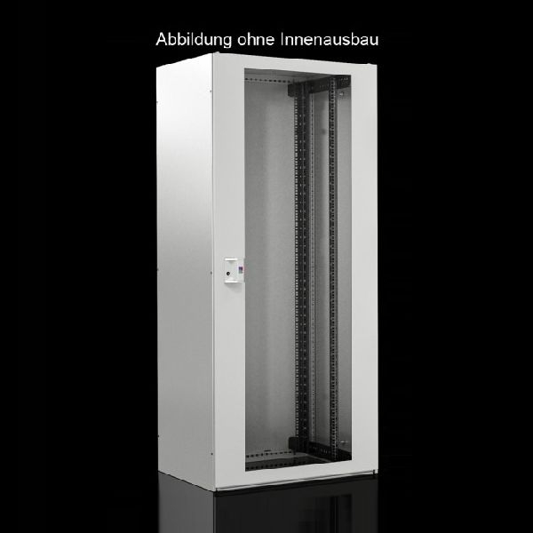 Rittal 7993628 Rittal 19" Netzwerkschrank BASIC LINE, 42 HE, 800 x 800 mm, Sichttür vorn, Stahlblechtür hinten, lichtgrau RAL 7035