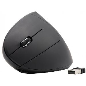 Dacomex V150-WG-R Dacomex Ergonomische vertikale Wireless Maus V150-WG-R, für Linkshänder, USB, schwarz