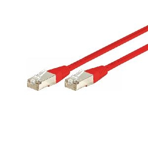 Dexlan 859530 Dexlan Patchkabel Cat. 6A, F/UTP, rot, 0,15 m