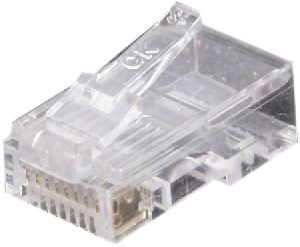 Exertis Connect 920450 Modularstecker für Flachkabel, ungeschirmt, 8P8C (RJ45), VPE 10 Stück