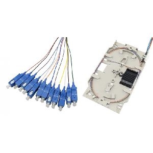 Tecline 20500028 Tecline LWL Spleißkassette mit 12x Faserpigtail OS2, farbig, SC/UPC, 2,0 m, 12 Stück