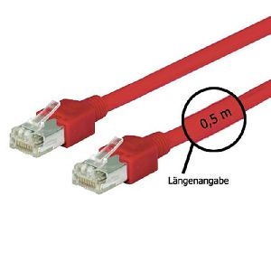 Tecline 713015R Tecline Patchkabel Cat. 5e, SF/UTP, halogenfrei, rot, 1,5 m