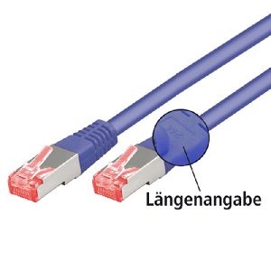 Dexlan 996681 Dexlan Patchkabel Cat. 6, S/FTP (PiMF), halogenfrei, mit Rastnasenschutz, violett, 2,0 m