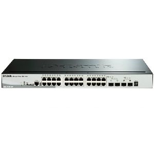 D-Link DGS-1510-28P D-Link 24-Port Smart Managed Gigabit Switch DGS-1510-28P, 24 Port PoE, 2 SFP Uplinkports, 2 10G SFP+ Uplinkports, 19" / 1 HE