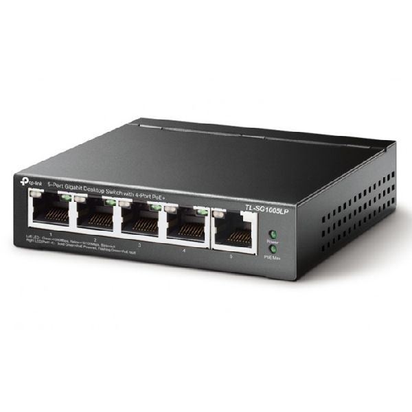 TP-Link TL-SG1005LP TP-Link Gigabit POE Switch TL-SG1005LP, 5 Port (4 PoE+), Desktop