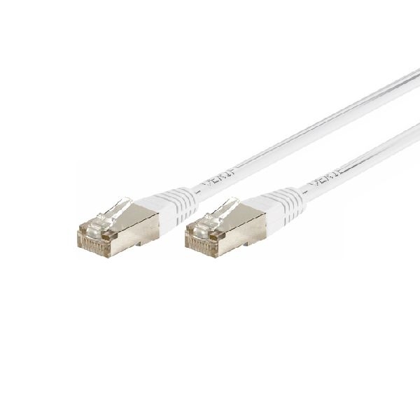 Exertis Connect 853819 Patchkabel Cat. 6, F/UTP, PoE+, weiß, 25,0 m