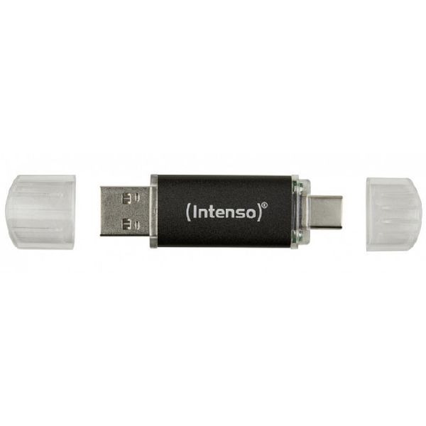 Intenso 3539491 Intenso Twist Line USB-Stick, USB-C und USB-A, USB 3.2 Gen 1x1, 128 GB, anthrazit