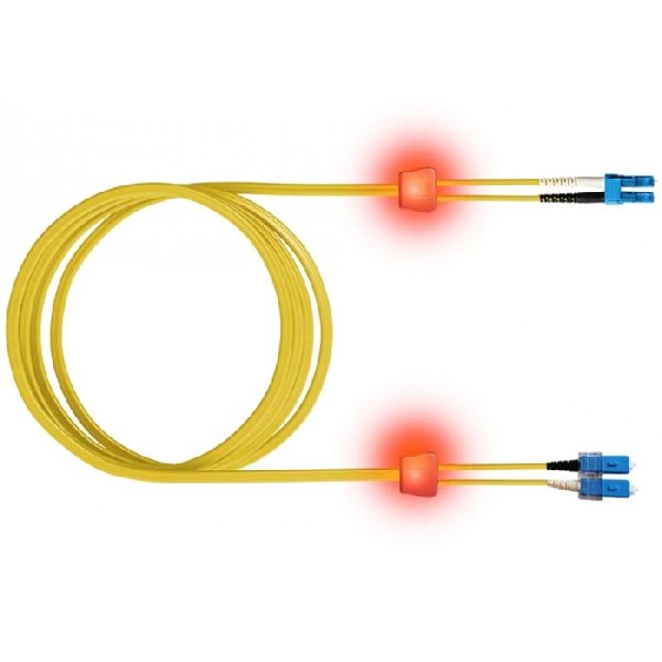EasyLan LSD02100010 EasyLan LWL Duplex LED-Patchkabel OS2, 9/125 µm, LC/SC, gelb, 1,0 m