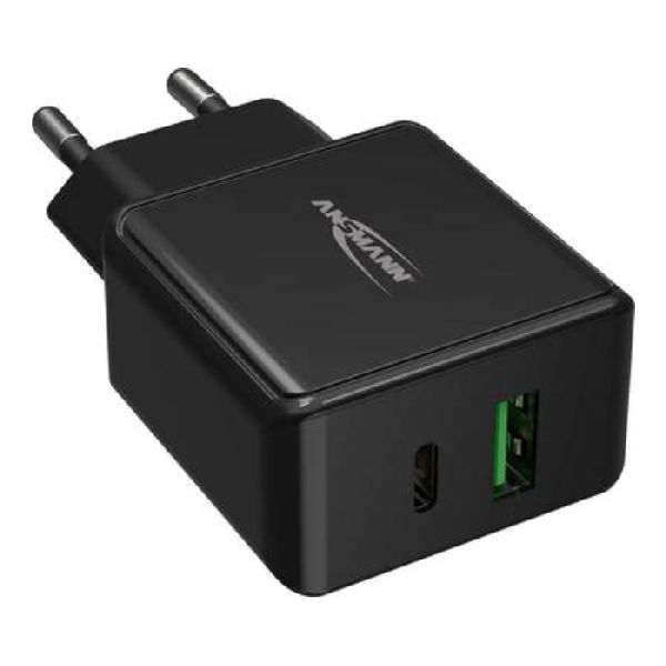 Ansmann 348363 Ansmann USB Schnellladegerät 2 Port USB A (QC) + USB C (PD)