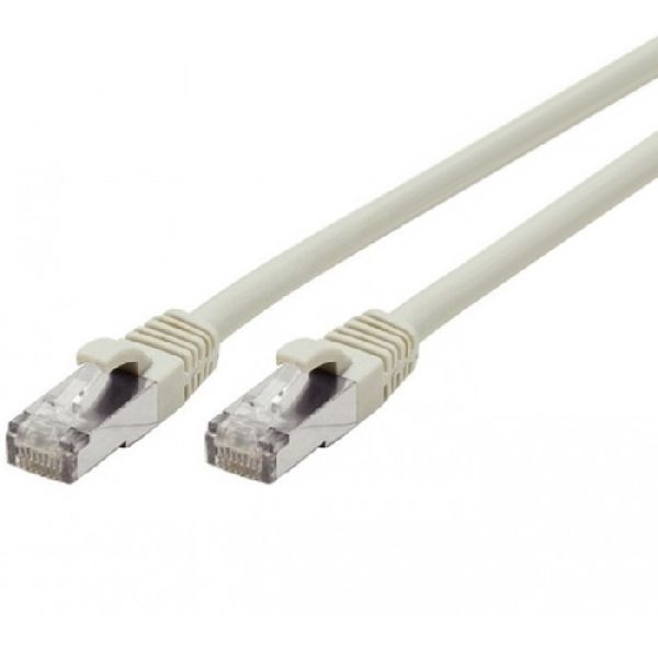 Exertis Connect 854507 Patchkabel Cat. 6A, S/FTP (PiMF), TPE, halogenfrei, GRS-zertifiziert, mit Rastnasenschutz, grau, 5,0 m