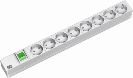 Bachmann 333400 Bachmann 19" PDU Basic, Steckdosenleiste mit Schalter 8-fach Schutzkontaktsteckdose