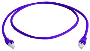 Telegärtner L00000A0238 Telegärtner Patchkabel Cat. 6A ISO/IEC, S/FTP (PiMF), halogenfrei, violett, 0,5 m