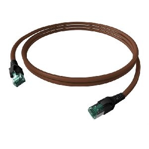 EasyLan CS1OZADAD0010 EasyLan DualBoot LED-Patchkabel Cat.6A (ISO/IEC), S/FTP, braun, 1,0 m, mit LED-Identifizierung