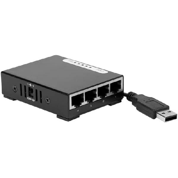 Dexlan DEX-321005 Dexlan Gigabit Ethernet Switch, 4 Port mit USB Port