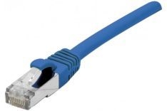 Dexlan 858627 Dexlan Patchkabel Cat. 6A Class EA, S/FTP (PiMF), halogenfrei, mit Rastnasenschutz, blau, 2,0 m