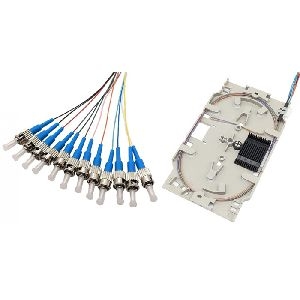 Tecline 20500037 Tecline LWL Spleißkassette mit 12x Faserpigtail OS2, farbig, ST/UPC, 2,0 m, 12 Stück