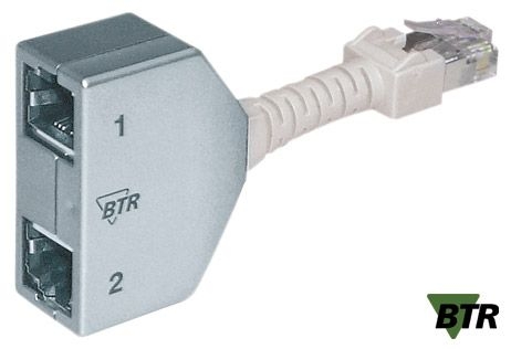 MetzConnect 130548-02-E Metz Connect Cable Sharing Adapter, Cat.5, 1x Telefon / 1x Ethernet